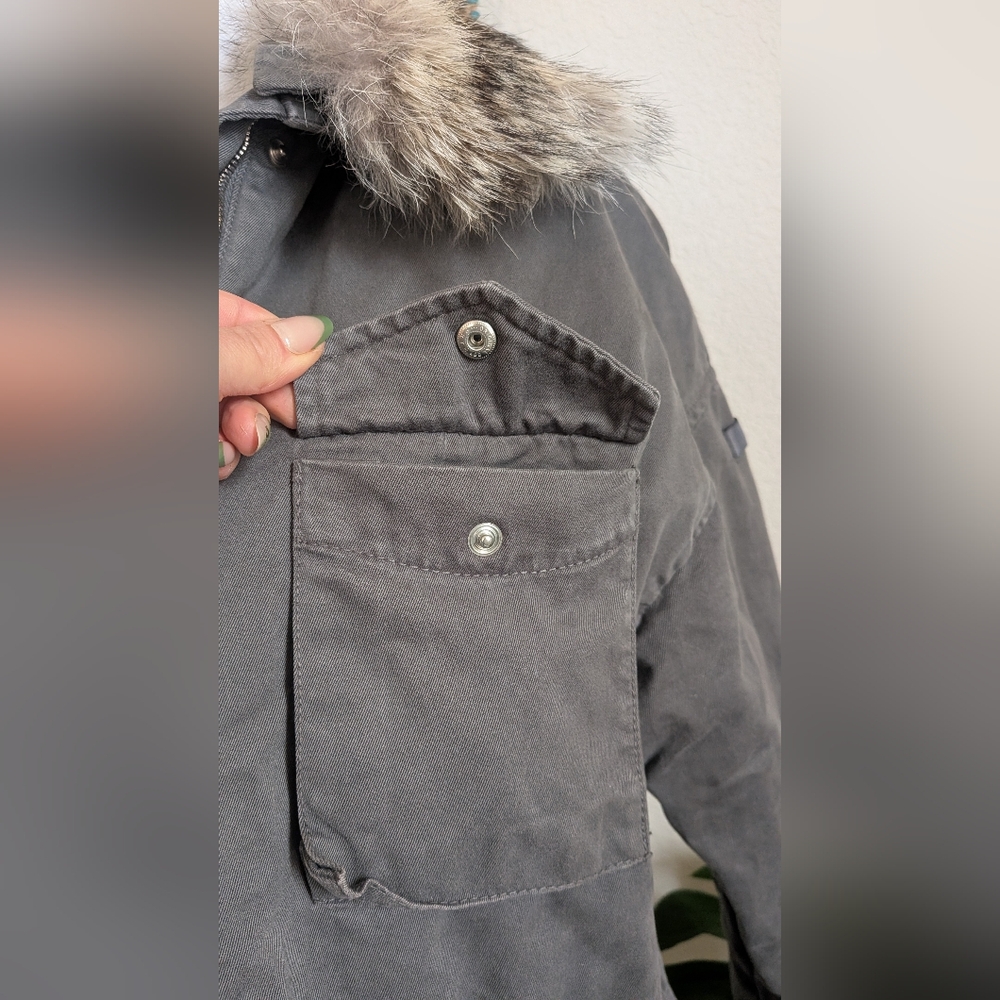 Lempelius Green Parka Xs With Detachable Coyote Fur Collar View 5